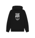 Black Printed Hoody Front