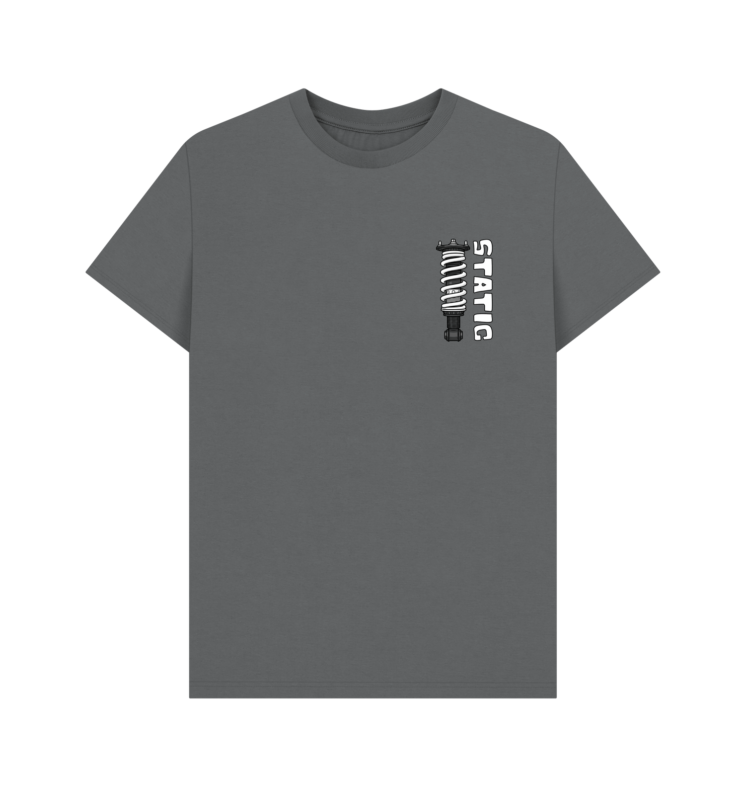 Slate Grey Printed T-shirt Front