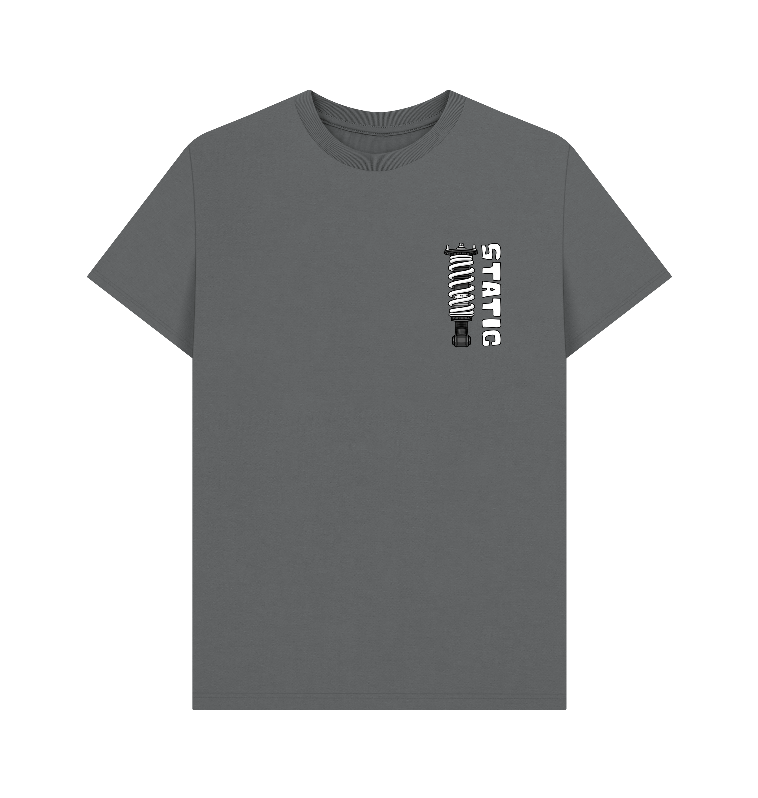 Slate Grey Printed T-shirt Front