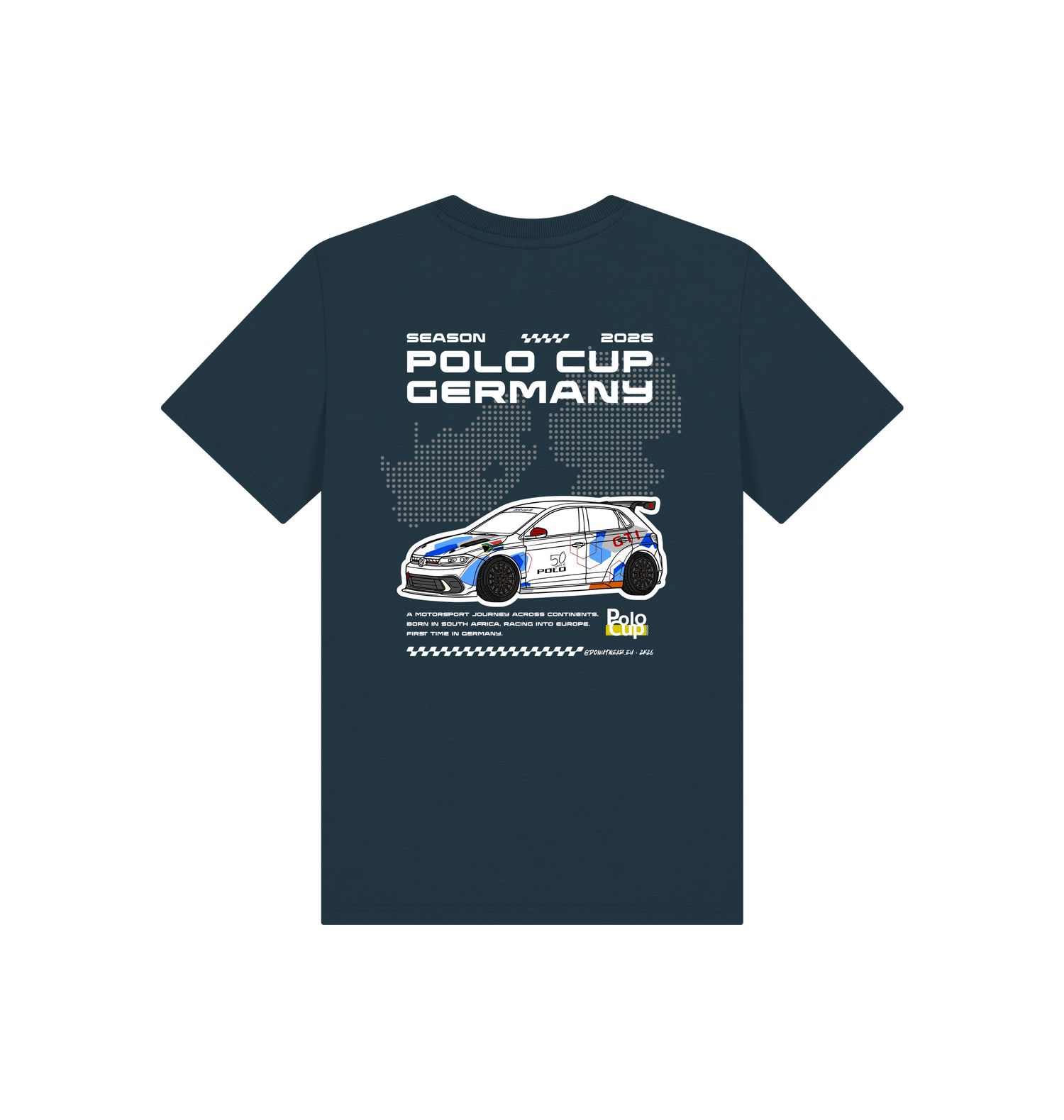 Denim Blue Printed Kids T-Shirt Back