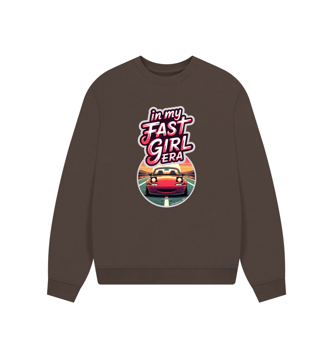 Chocolate Printed Sweater Front