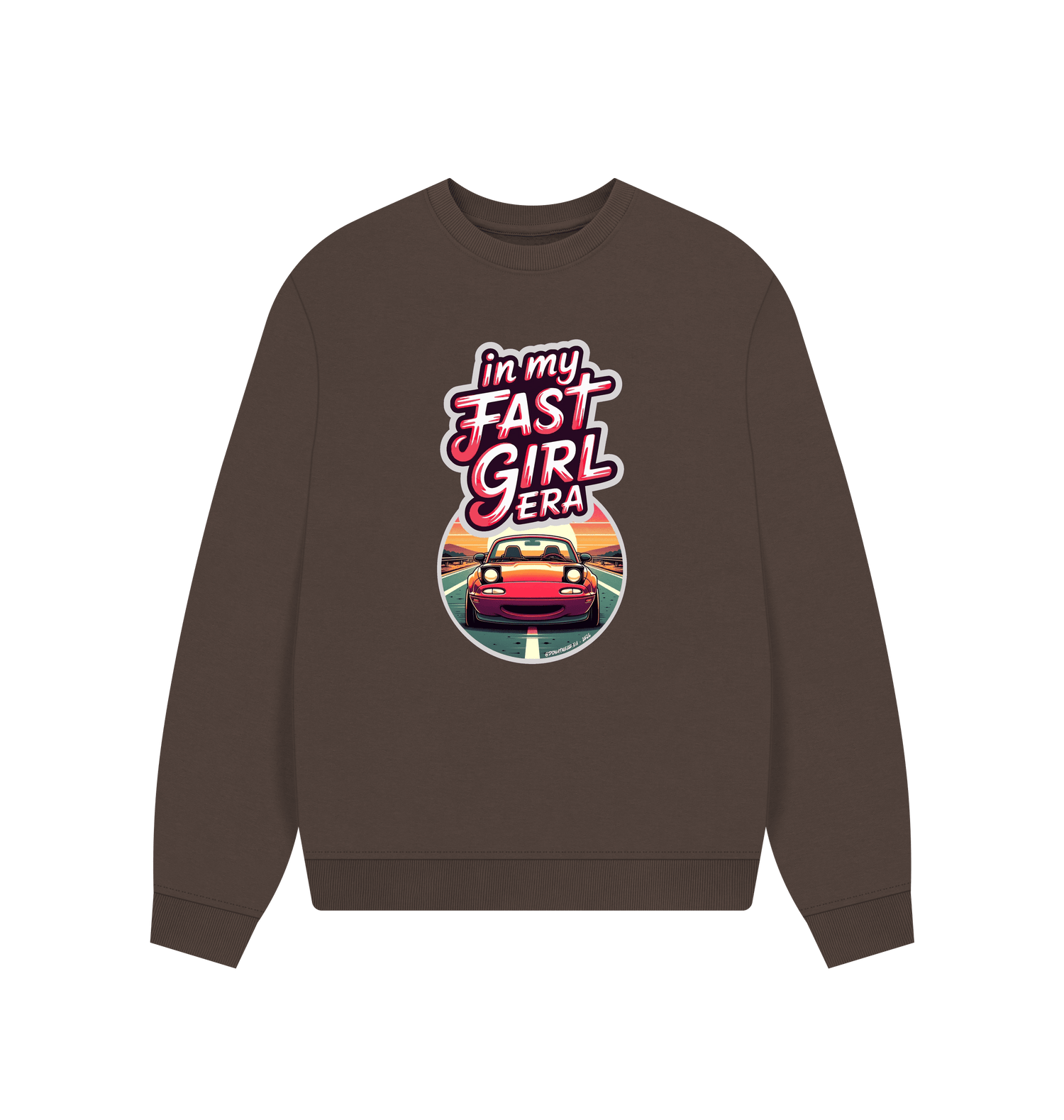 Chocolate Printed Sweater Front