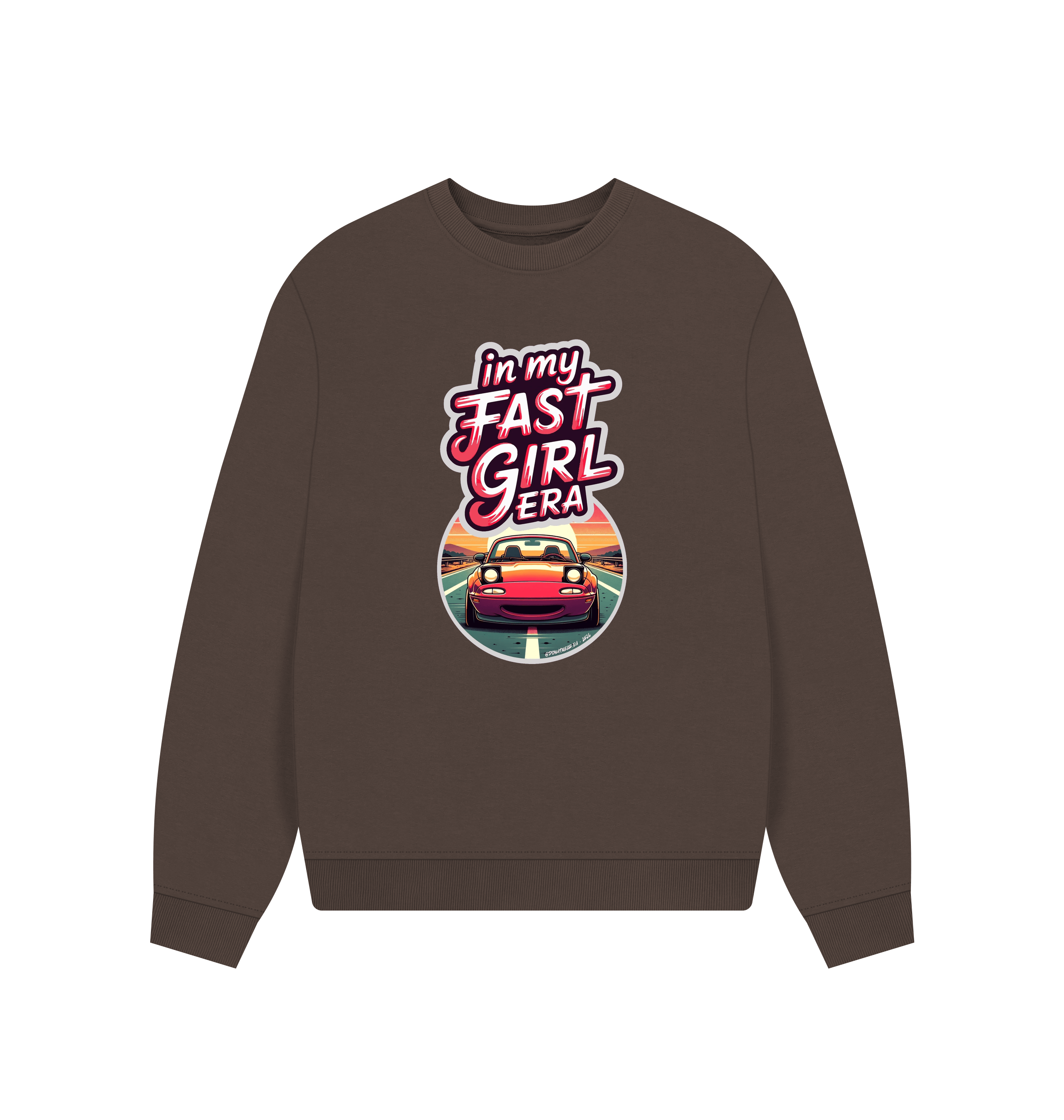 Chocolate Printed Sweater Front