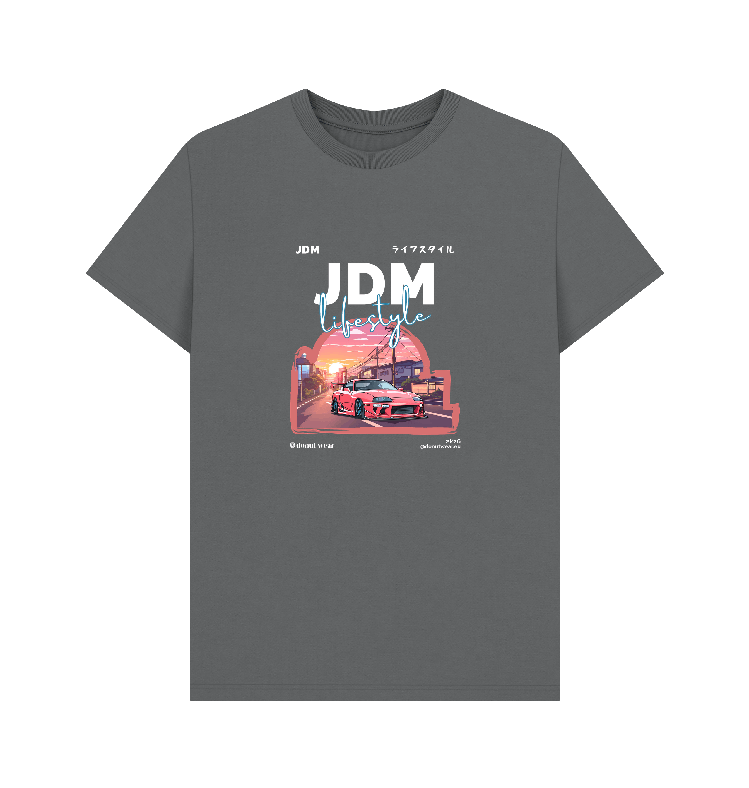Slate Grey Printed T-shirt Front