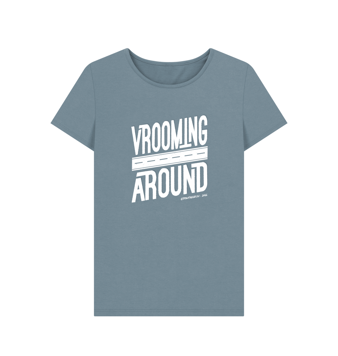 Stone Blue Printed T-shirt Front