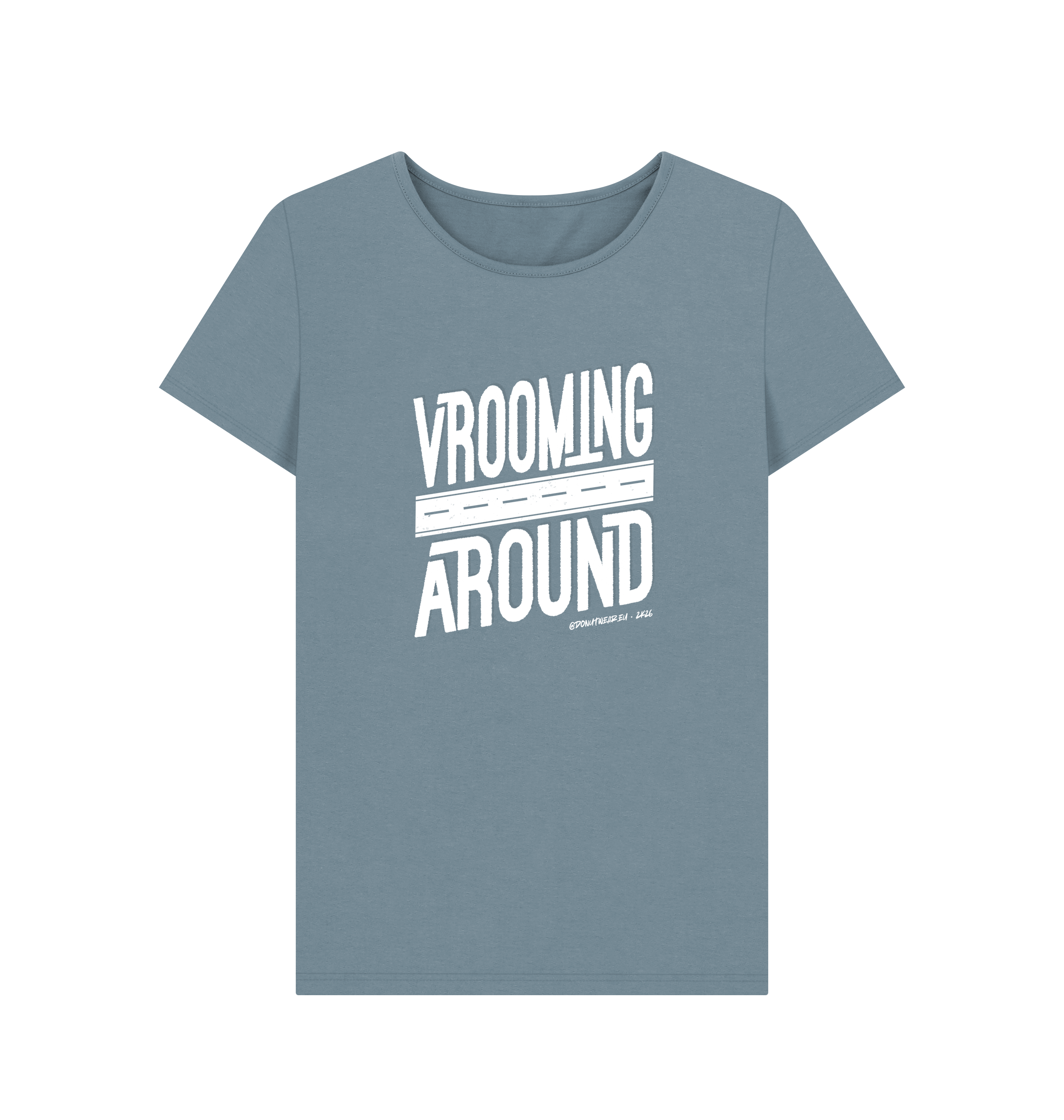 Stone Blue Printed T-shirt Front
