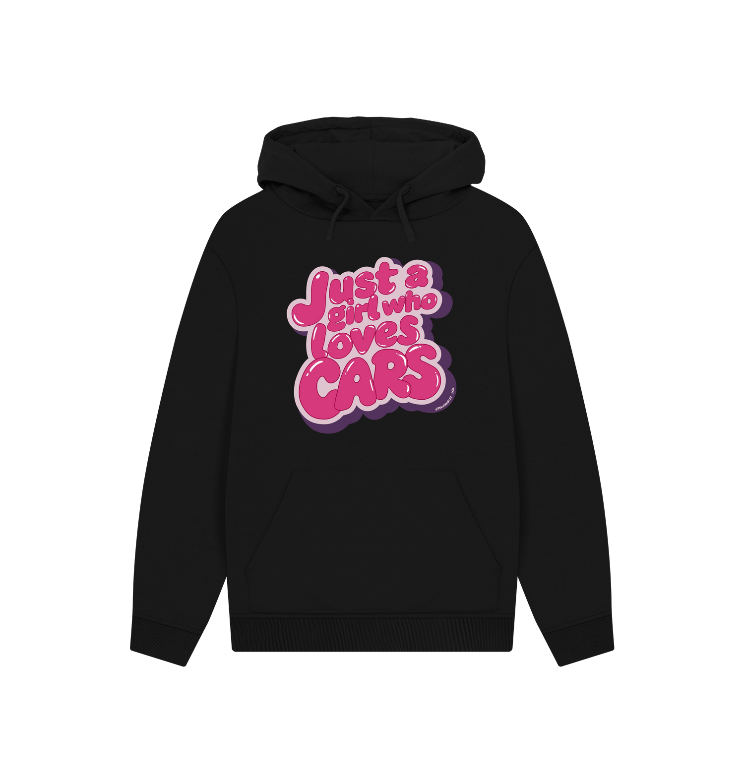 Black Printed Hoody Front