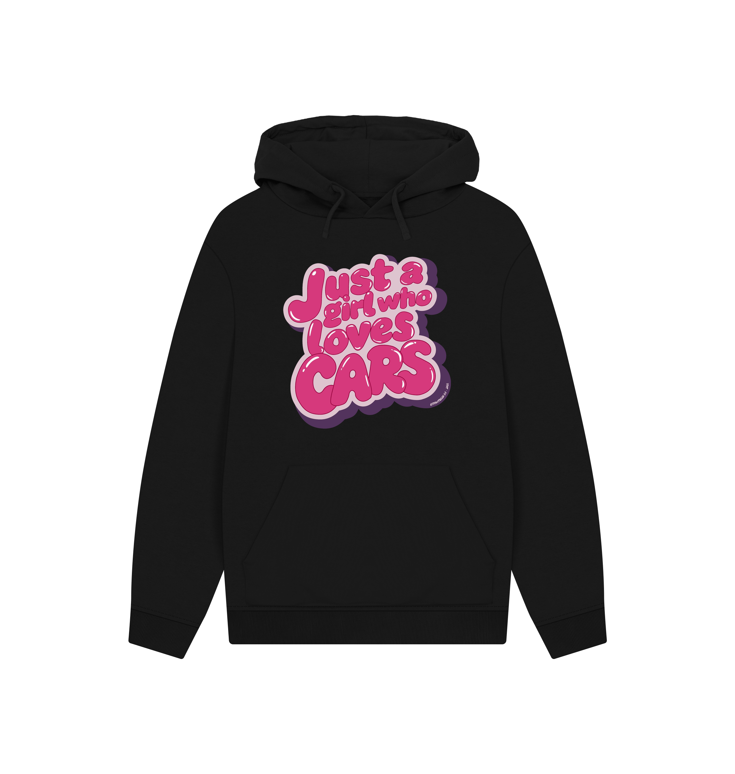 Black Printed Hoody Front