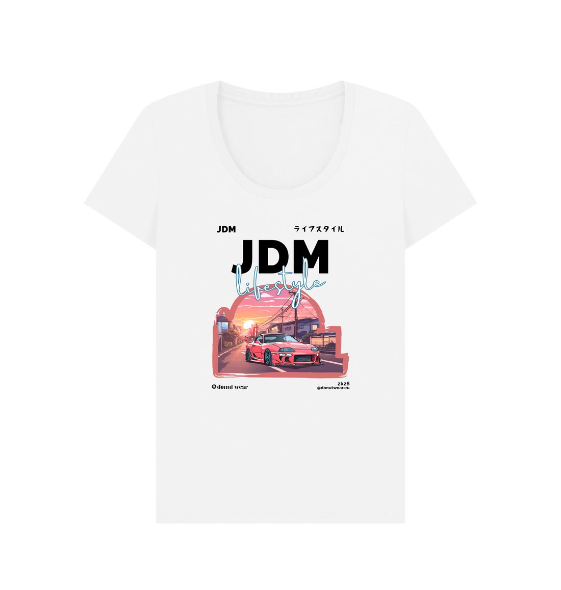 White Printed T-shirt Front