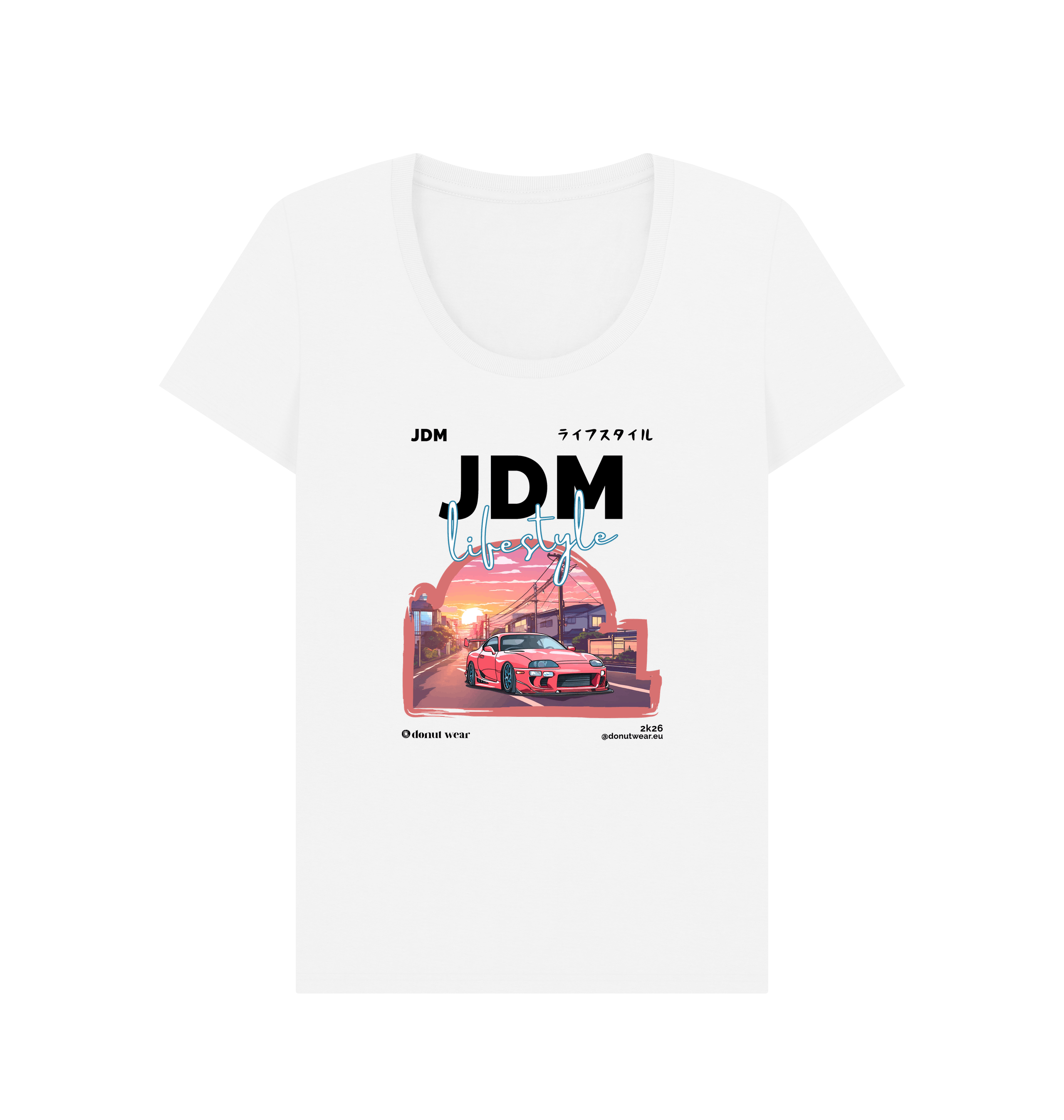 White Printed T-shirt Front