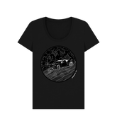 Black Printed T-shirt Front