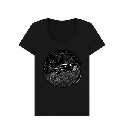 Black Printed T-shirt Front