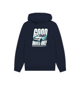 Navy Printed Hoody Front