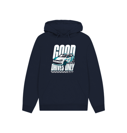 Navy Printed Hoody Front