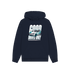 Navy Printed Hoody Front
