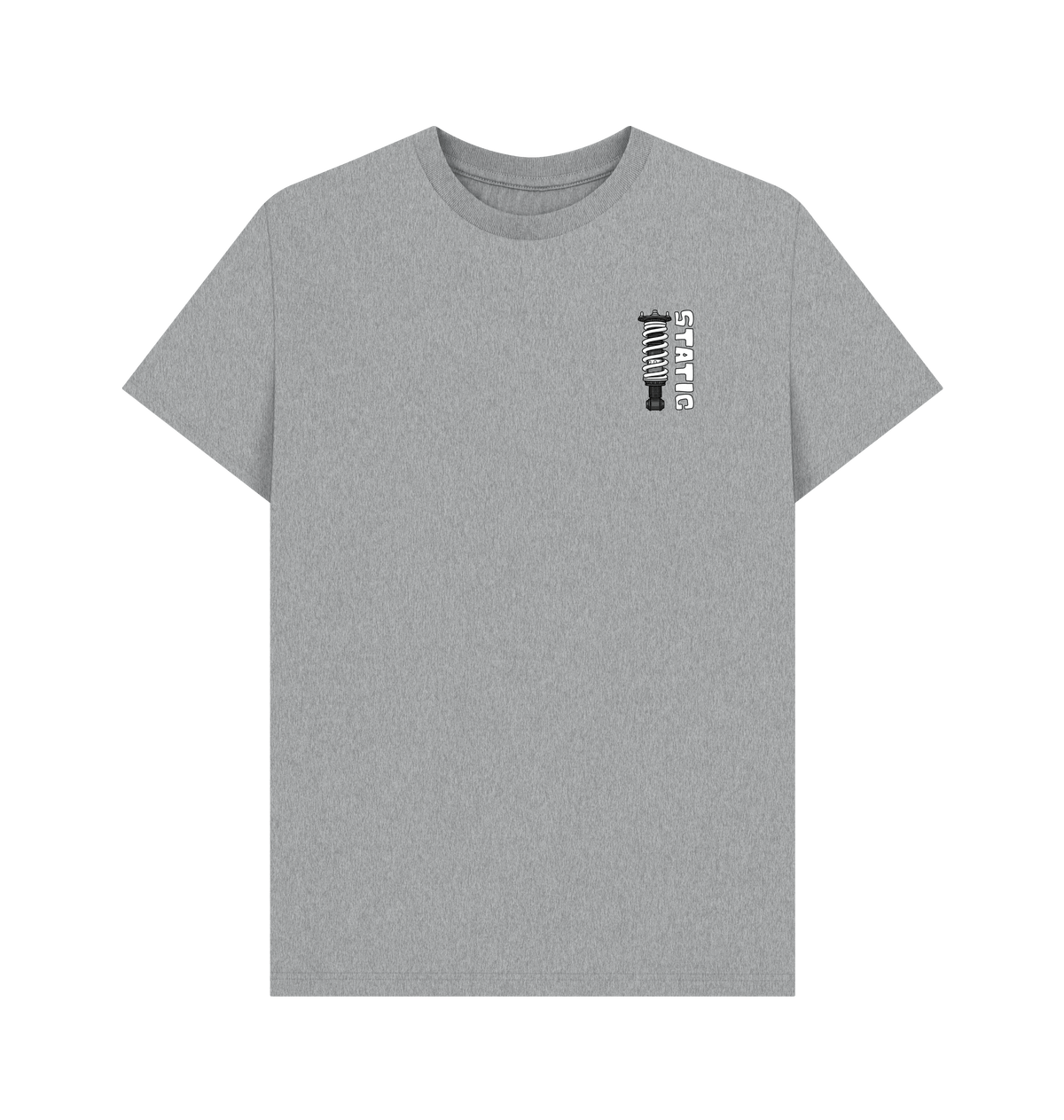 Athletic Grey Printed T-shirt Front
