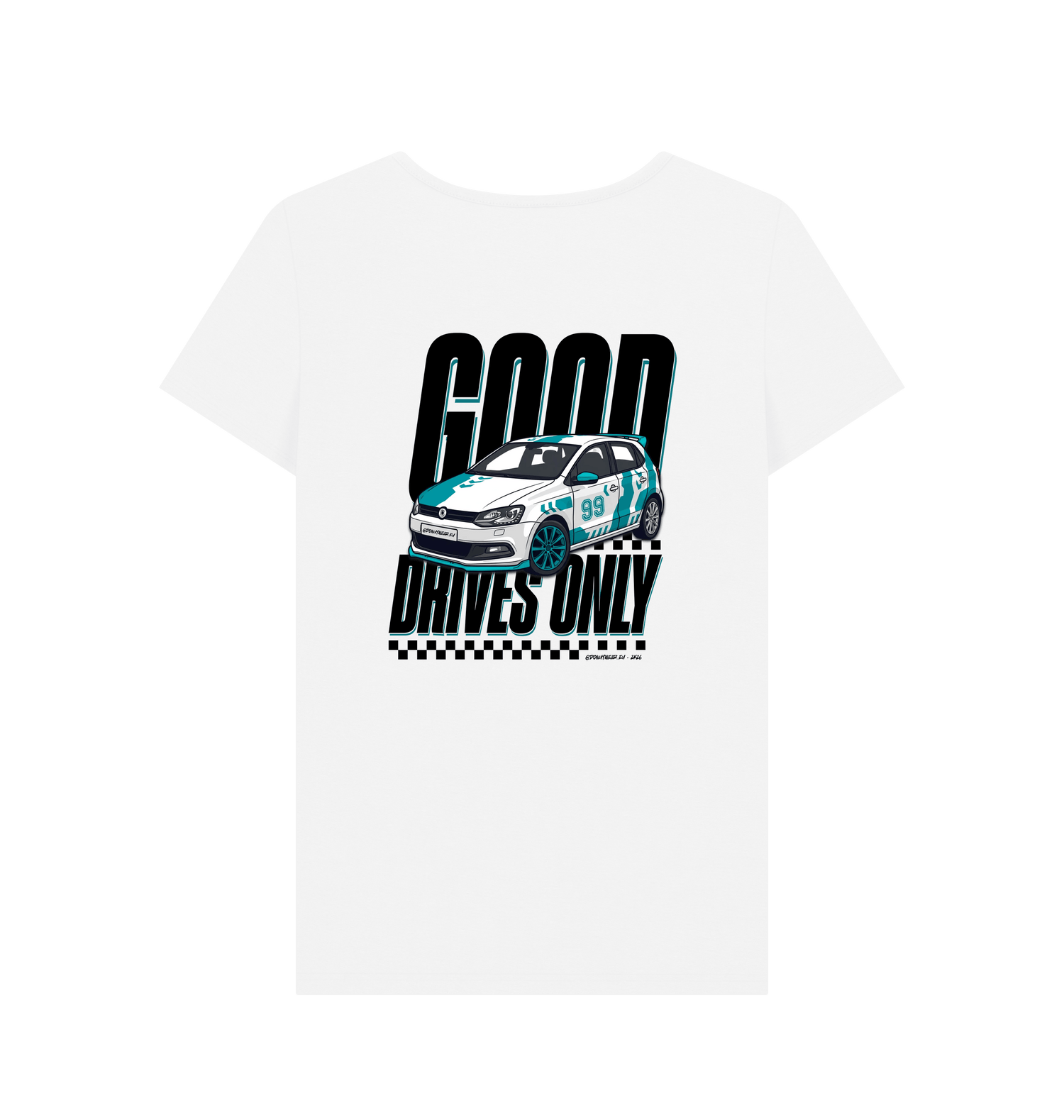 White Printed T-shirt Back