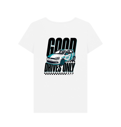 White Printed T-shirt Back