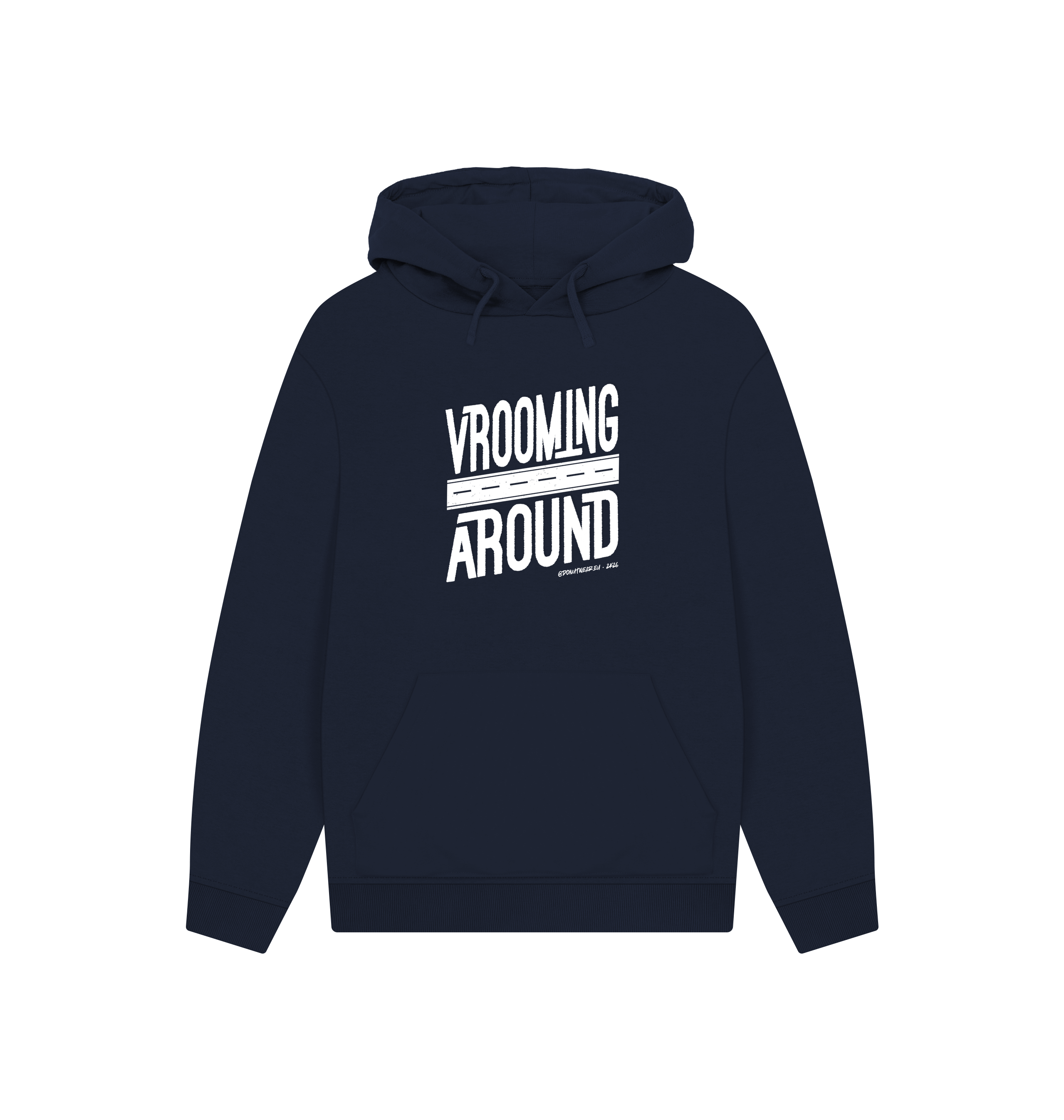 Navy Printed Hoody Front