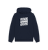 Navy Printed Hoody Front