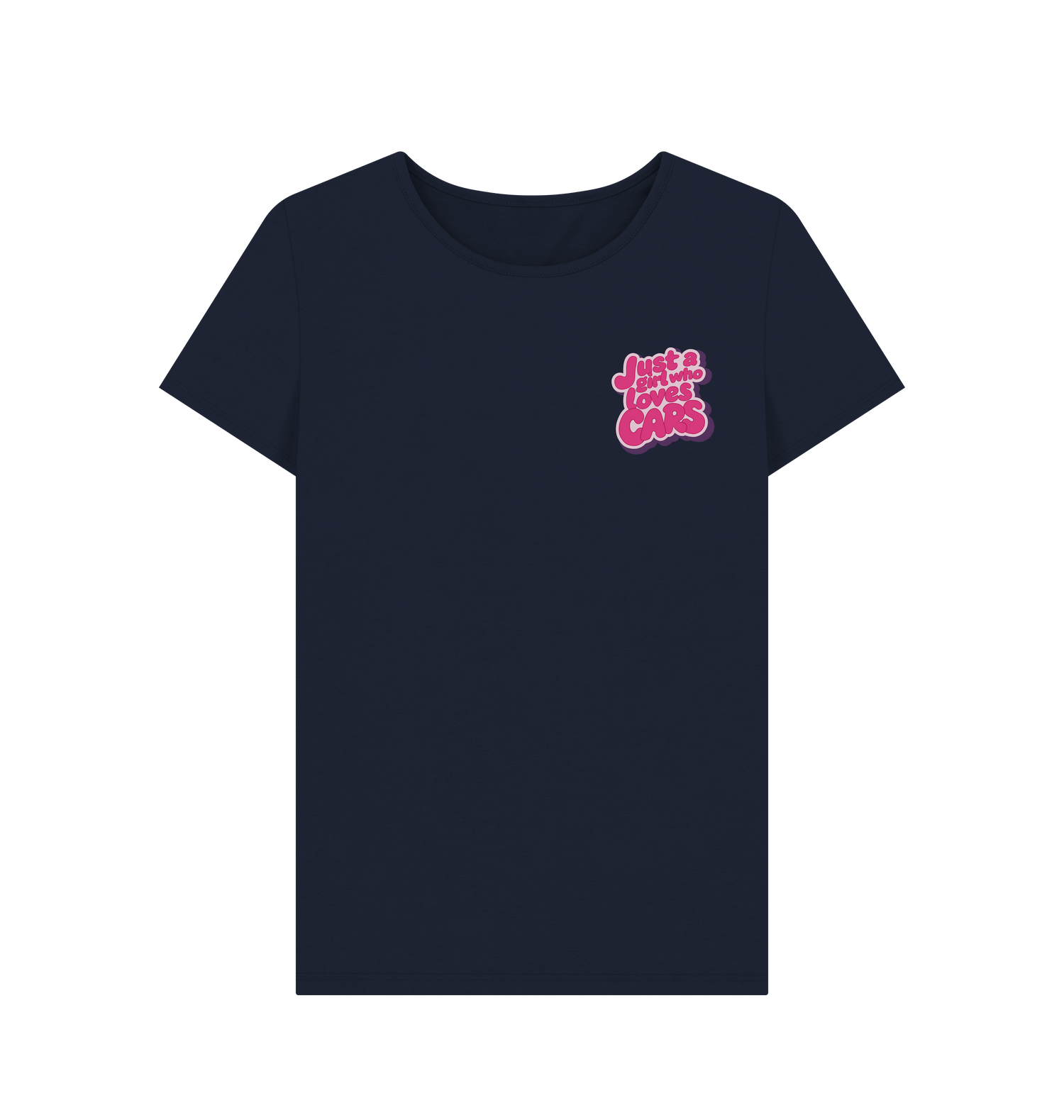 Navy Blue Printed T-shirt Front