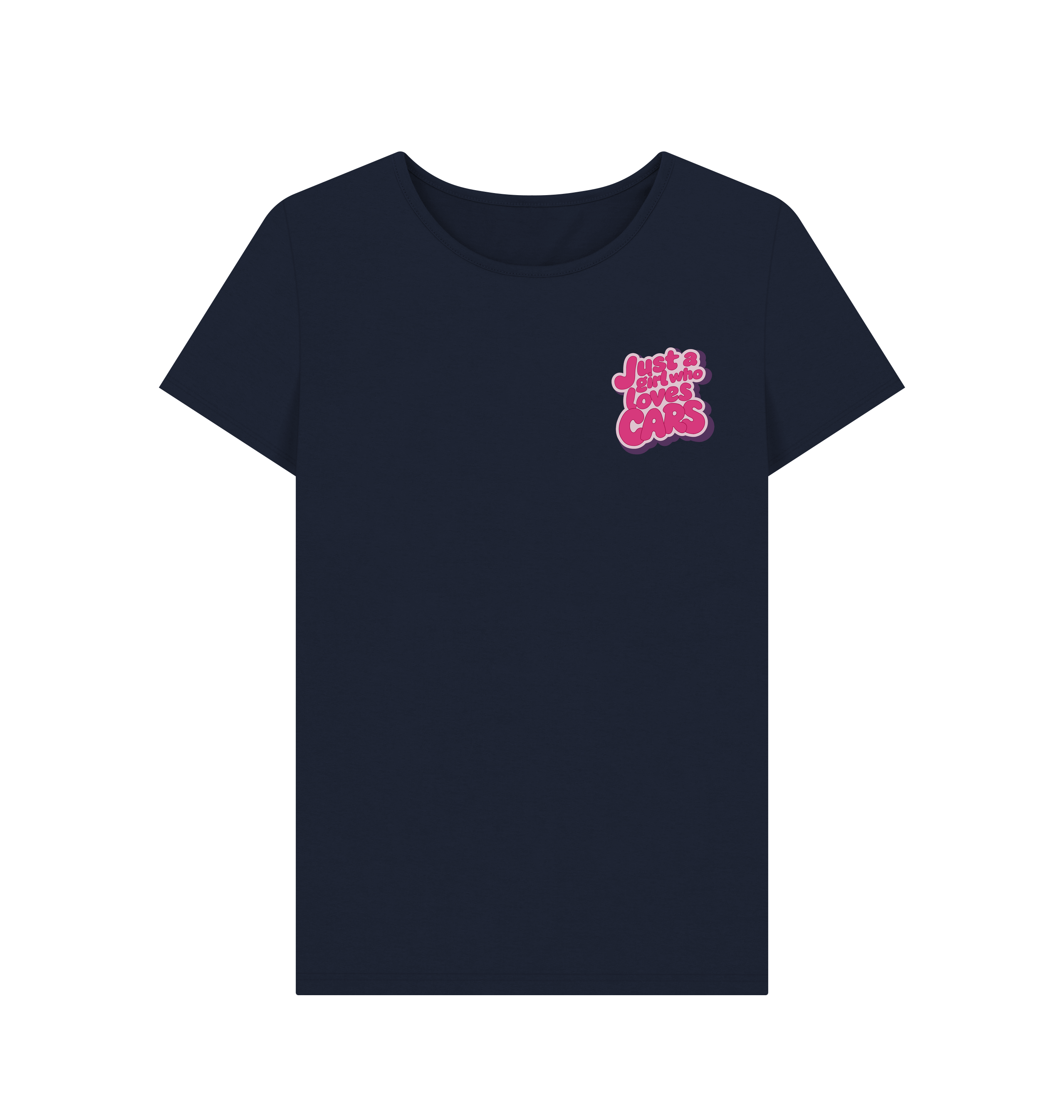 Navy Blue Printed T-shirt Front