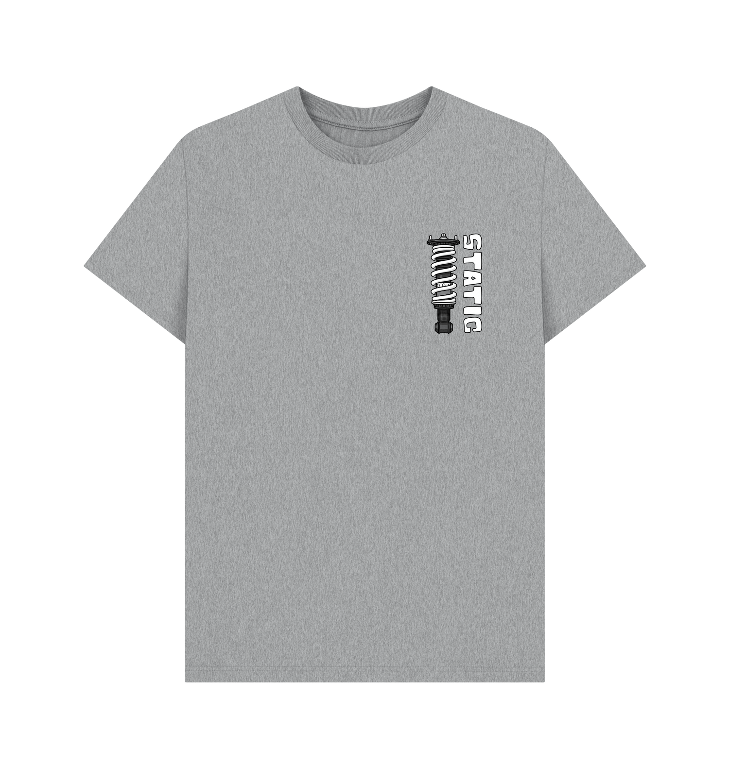 Athletic Grey Printed T-shirt Front