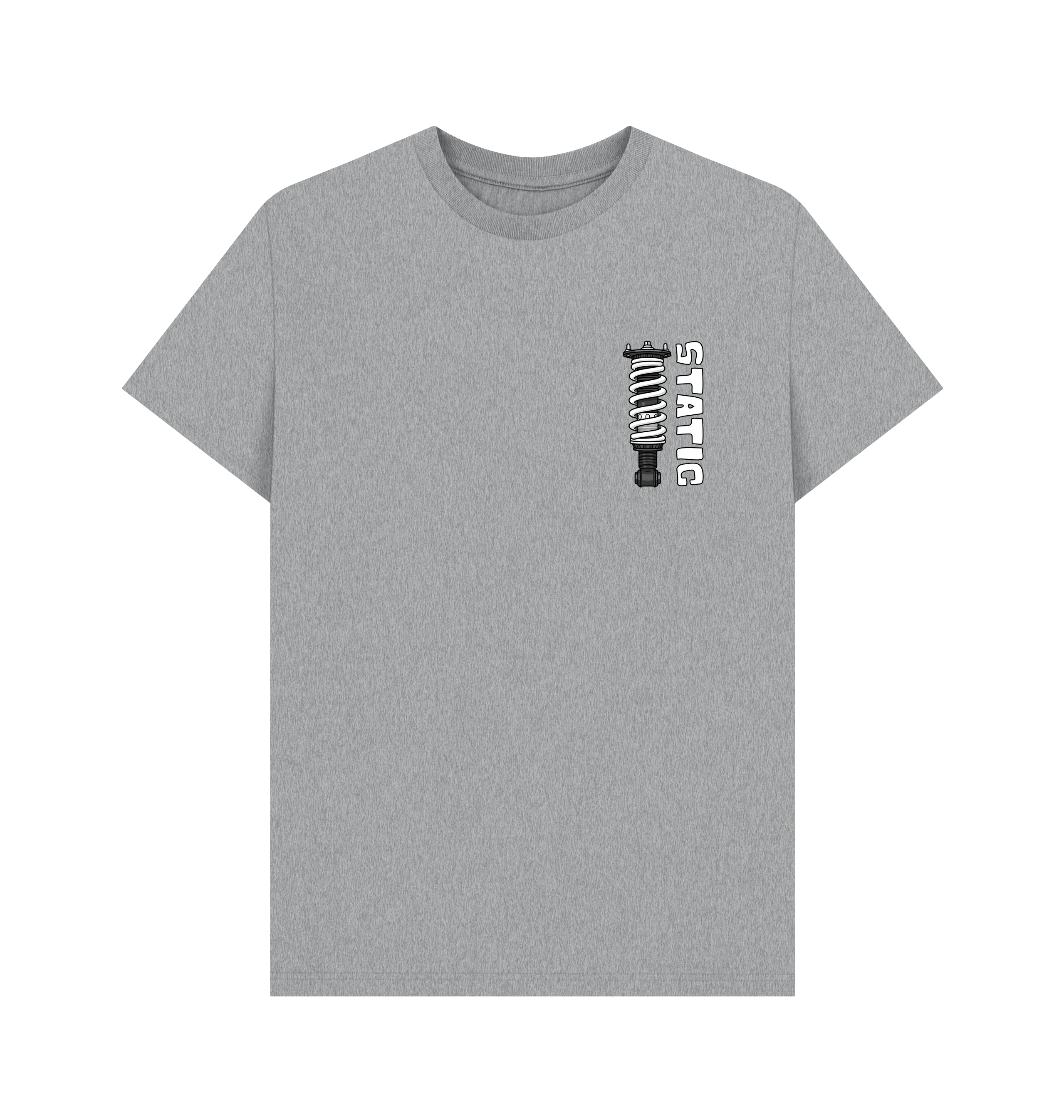 Athletic Grey Printed T-shirt Front