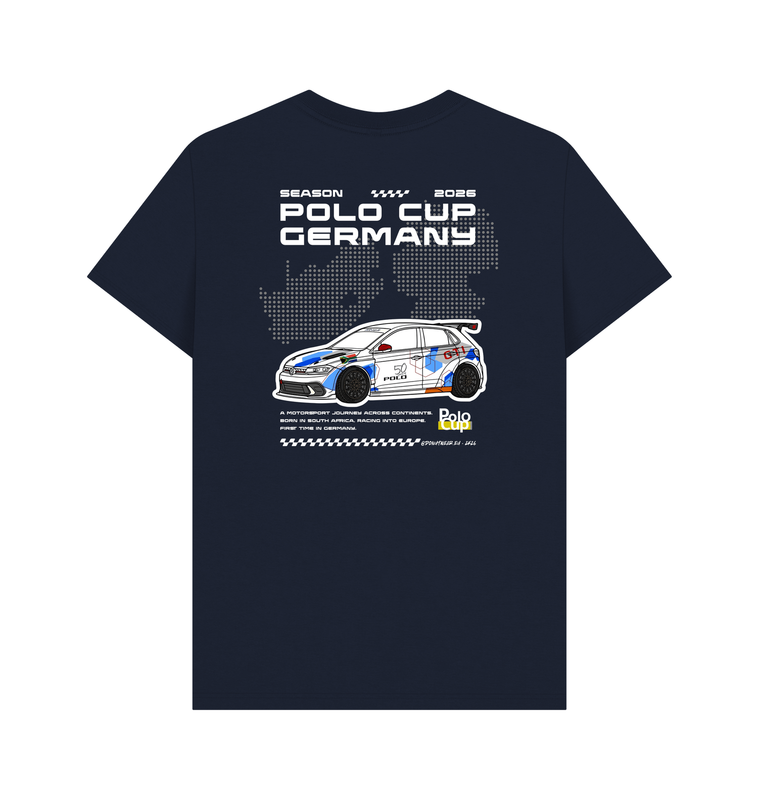 Navy Blue Printed T-shirt Back