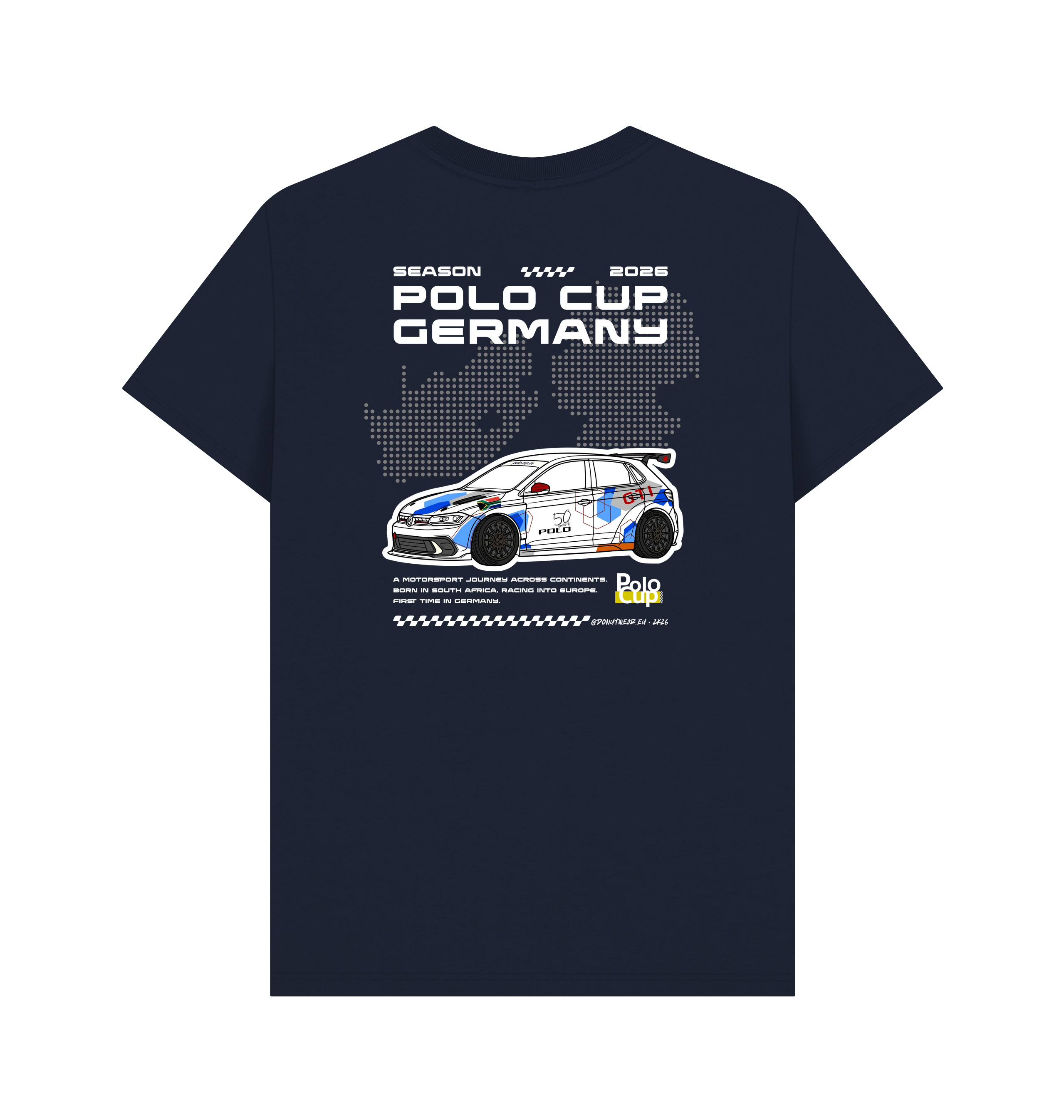 Navy Blue Printed T-shirt Back