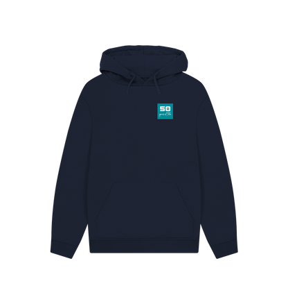 Navy Printed Hoody Front