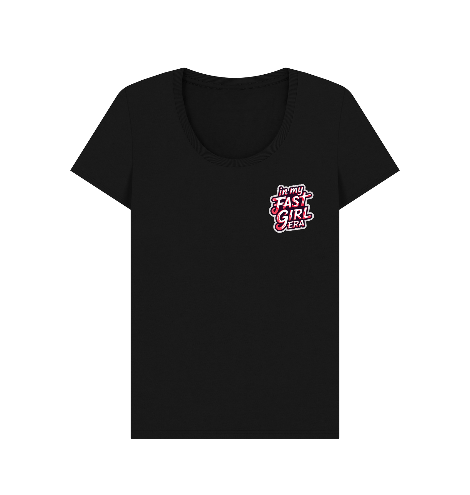 Black Printed T-shirt Front
