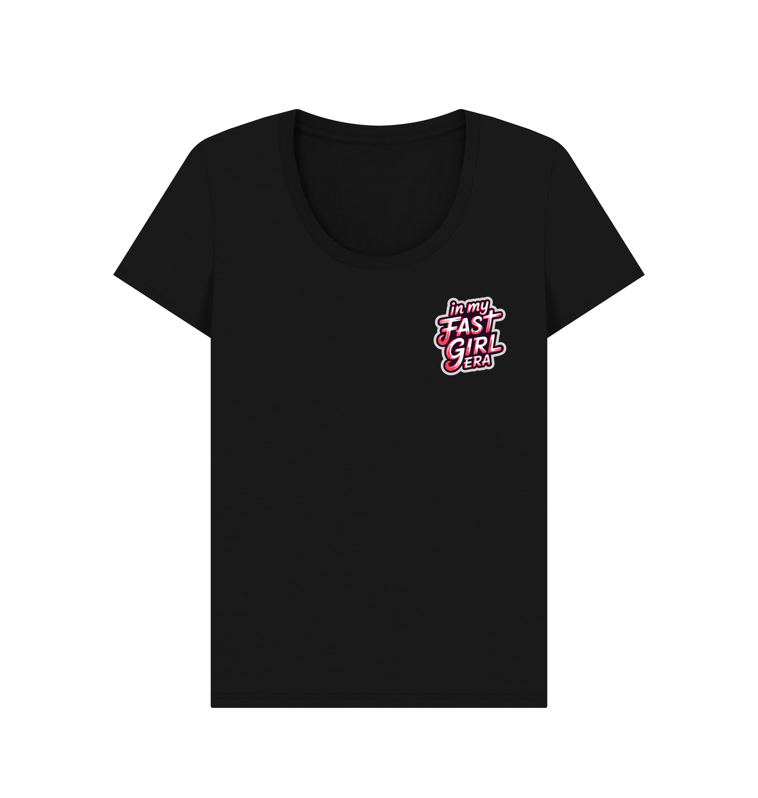 Black Printed T-shirt Front