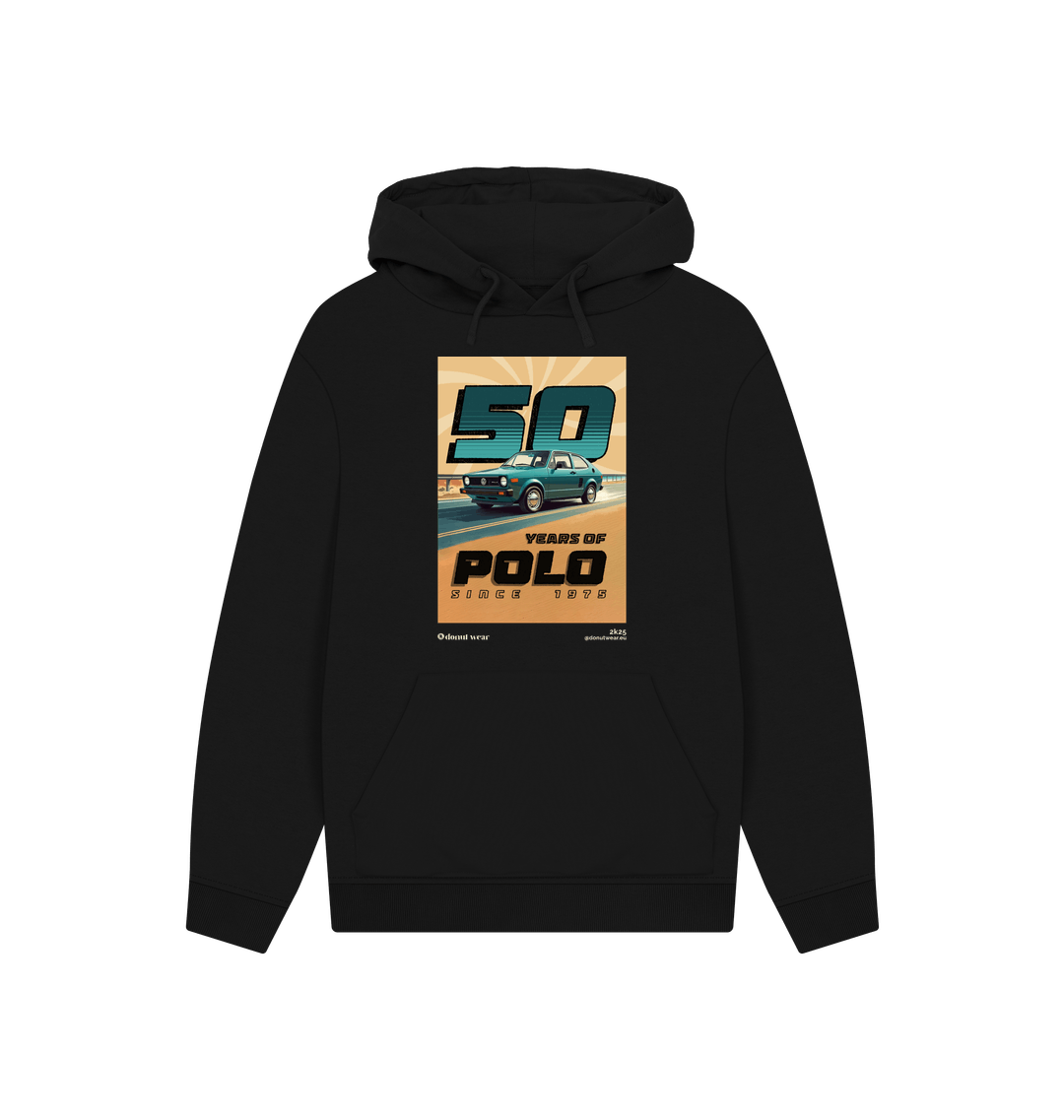 Black Printed Hoody Front