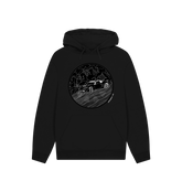 Black Printed Hoody Front