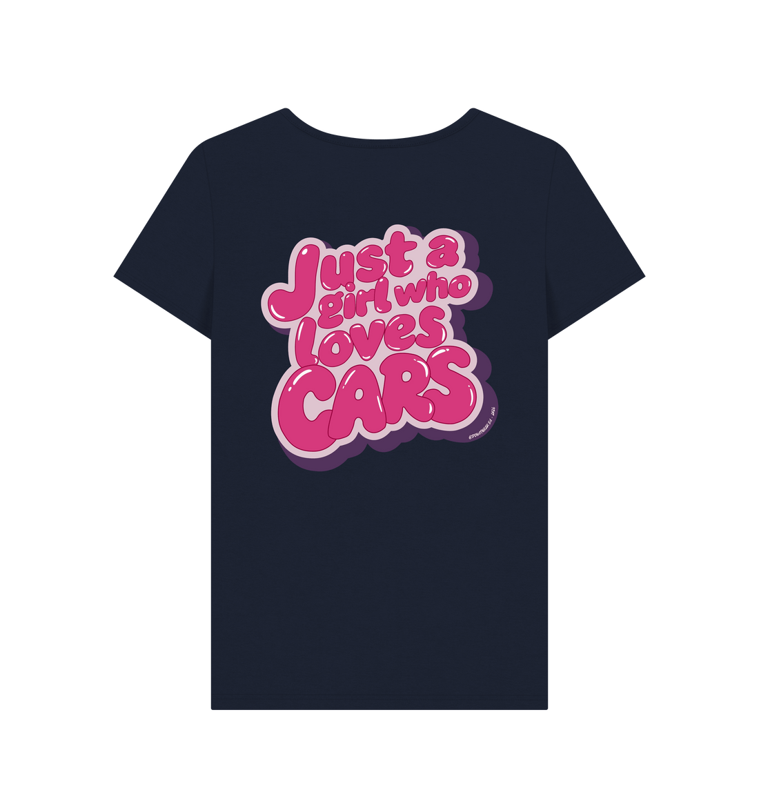 Navy Blue Printed T-shirt Back