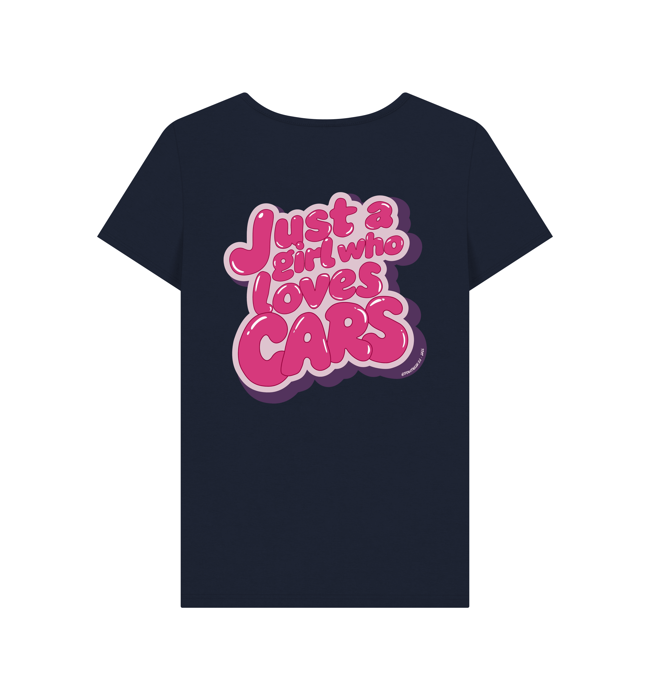 Navy Blue Printed T-shirt Back