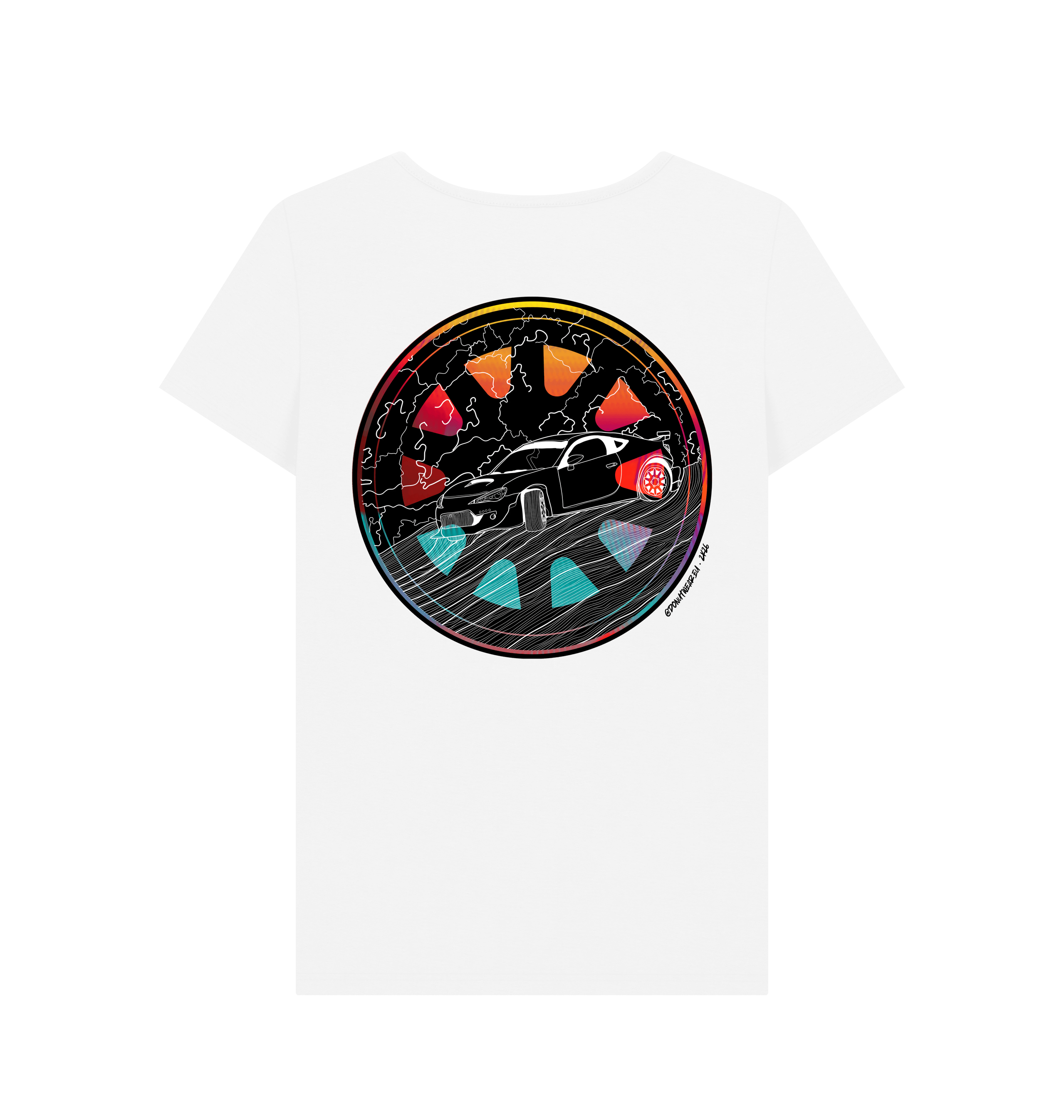 White Printed T-shirt Back