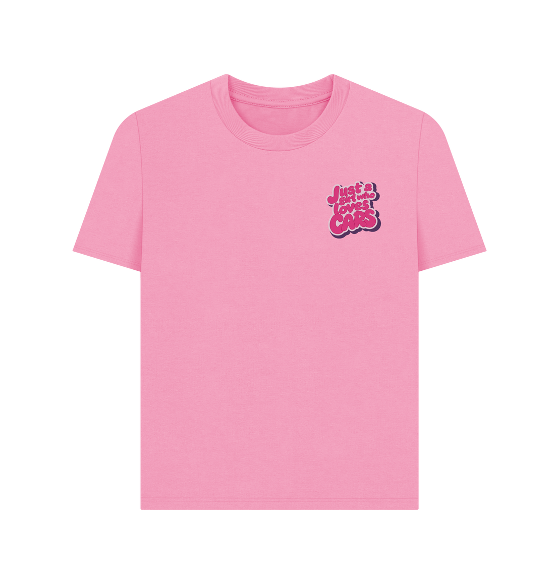 Rose Pink Printed T-shirt Front