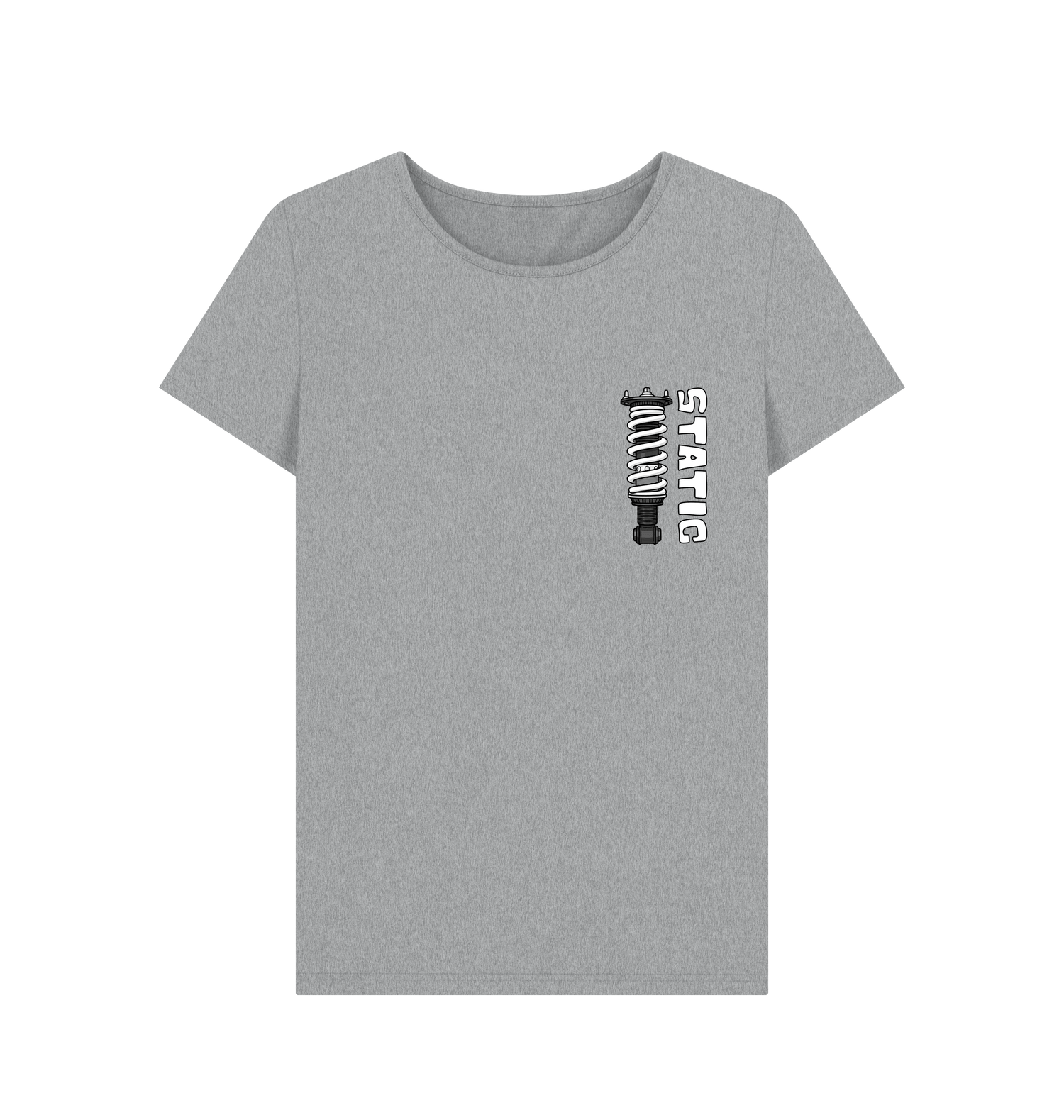 Athletic Grey Printed T-shirt Front