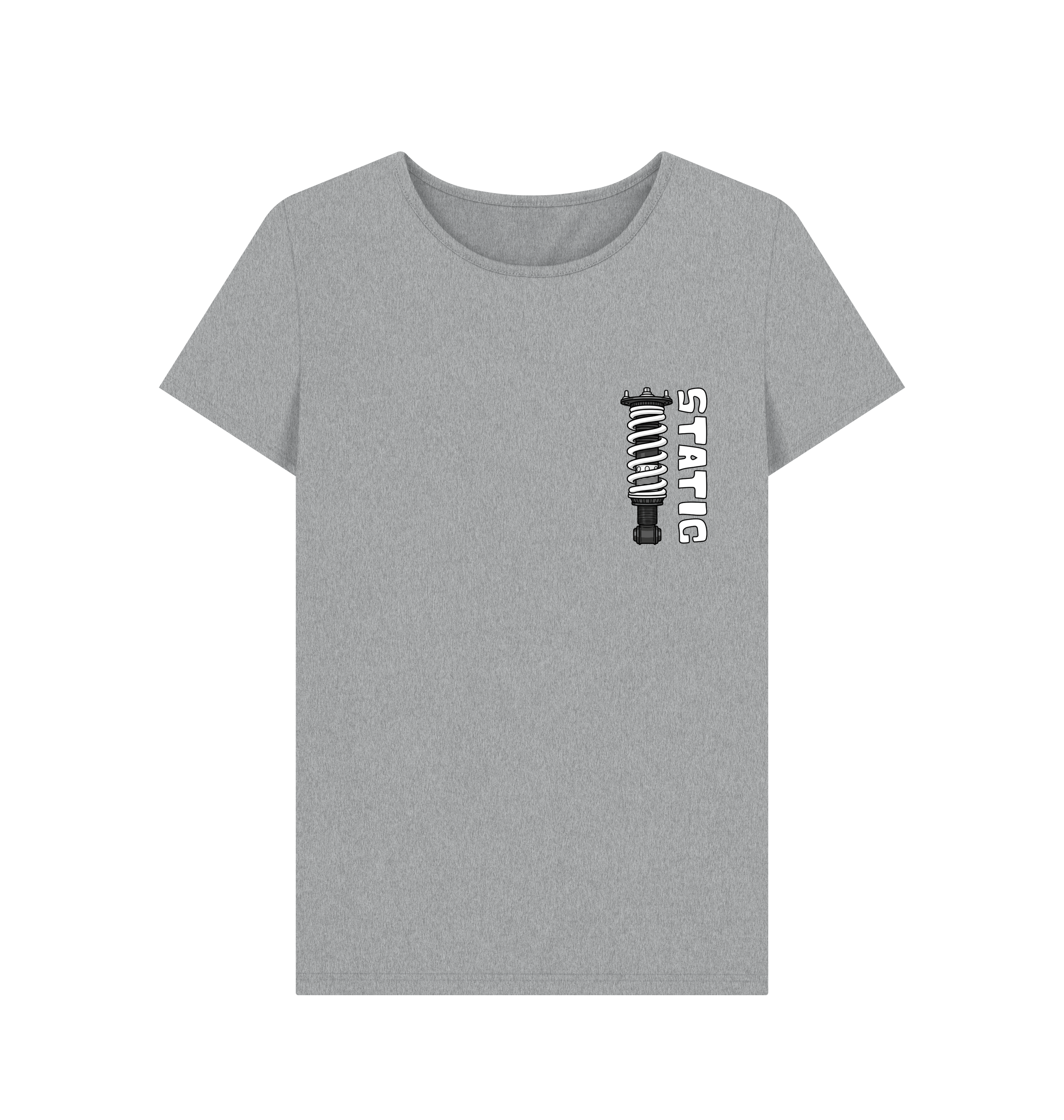 Athletic Grey Printed T-shirt Front