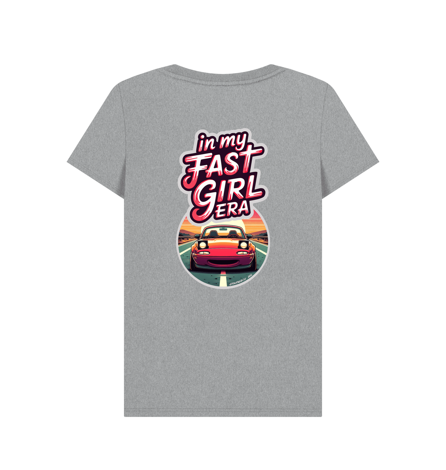 Athletic Grey Printed T-shirt Back