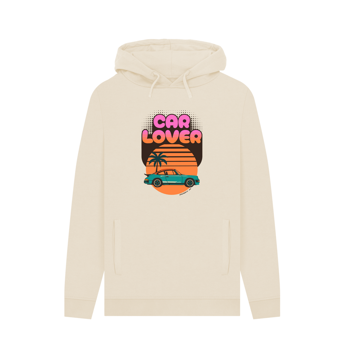 Oat Printed Hoody Front