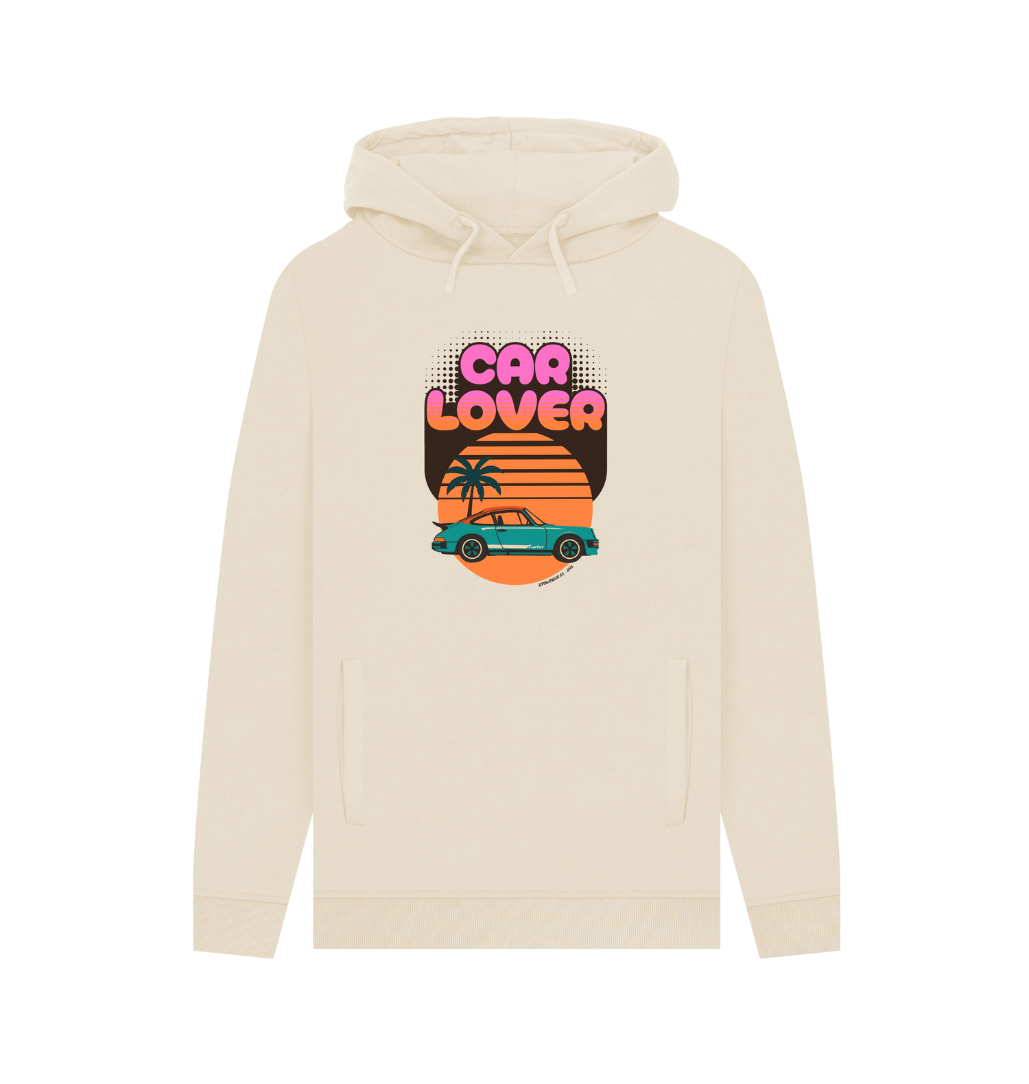 Oat Printed Hoody Front