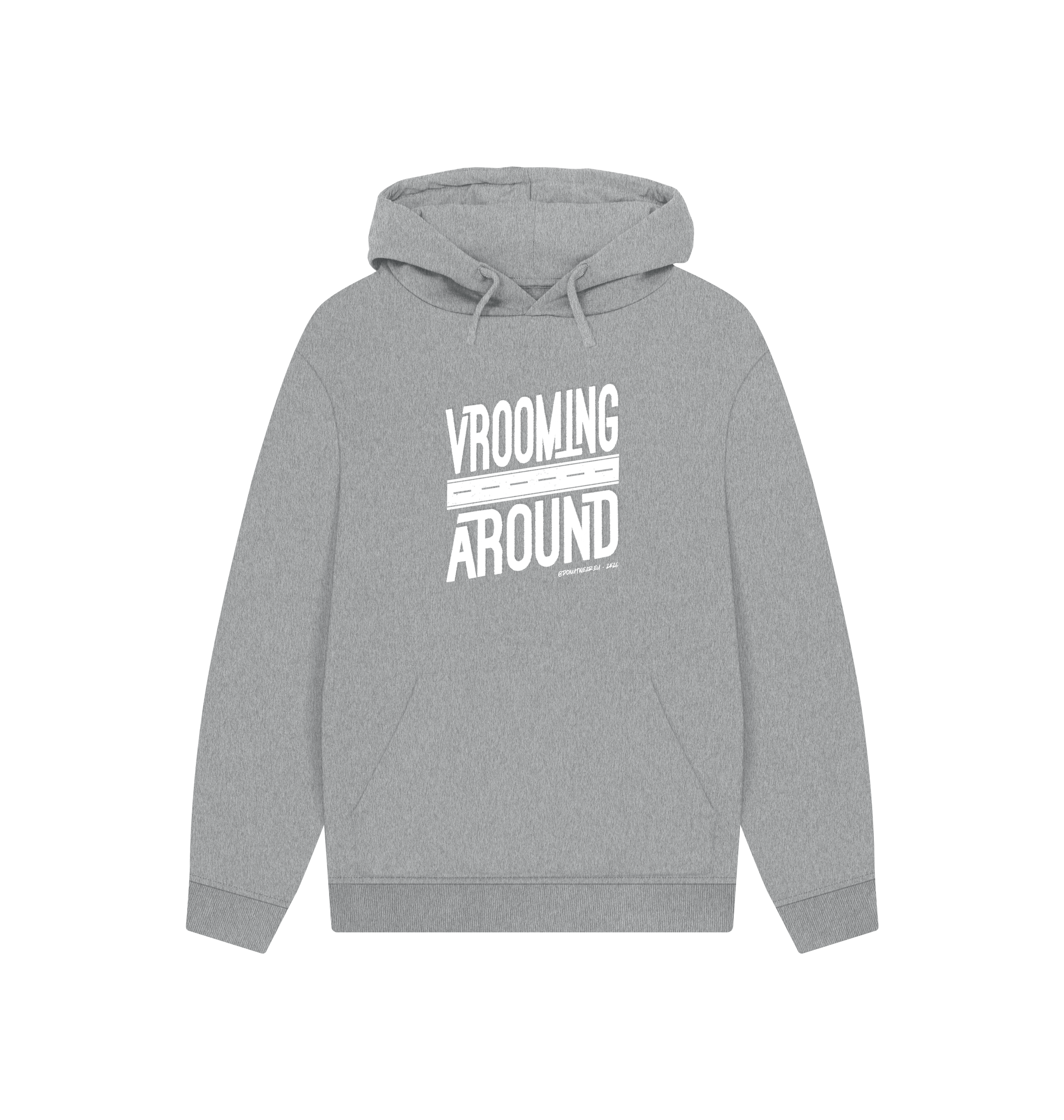 Athletic Grey Printed Hoody Front