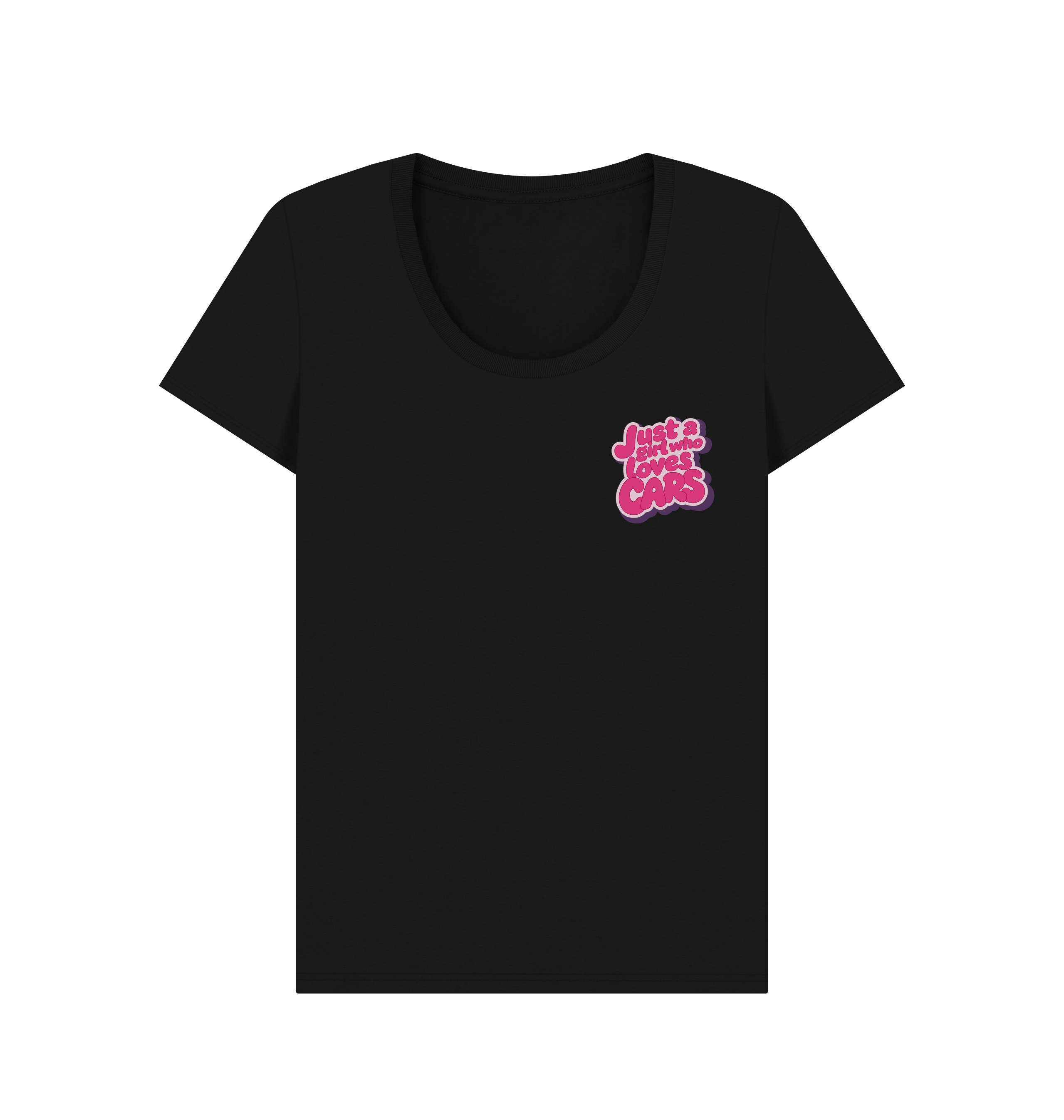 Black Printed T-shirt Front