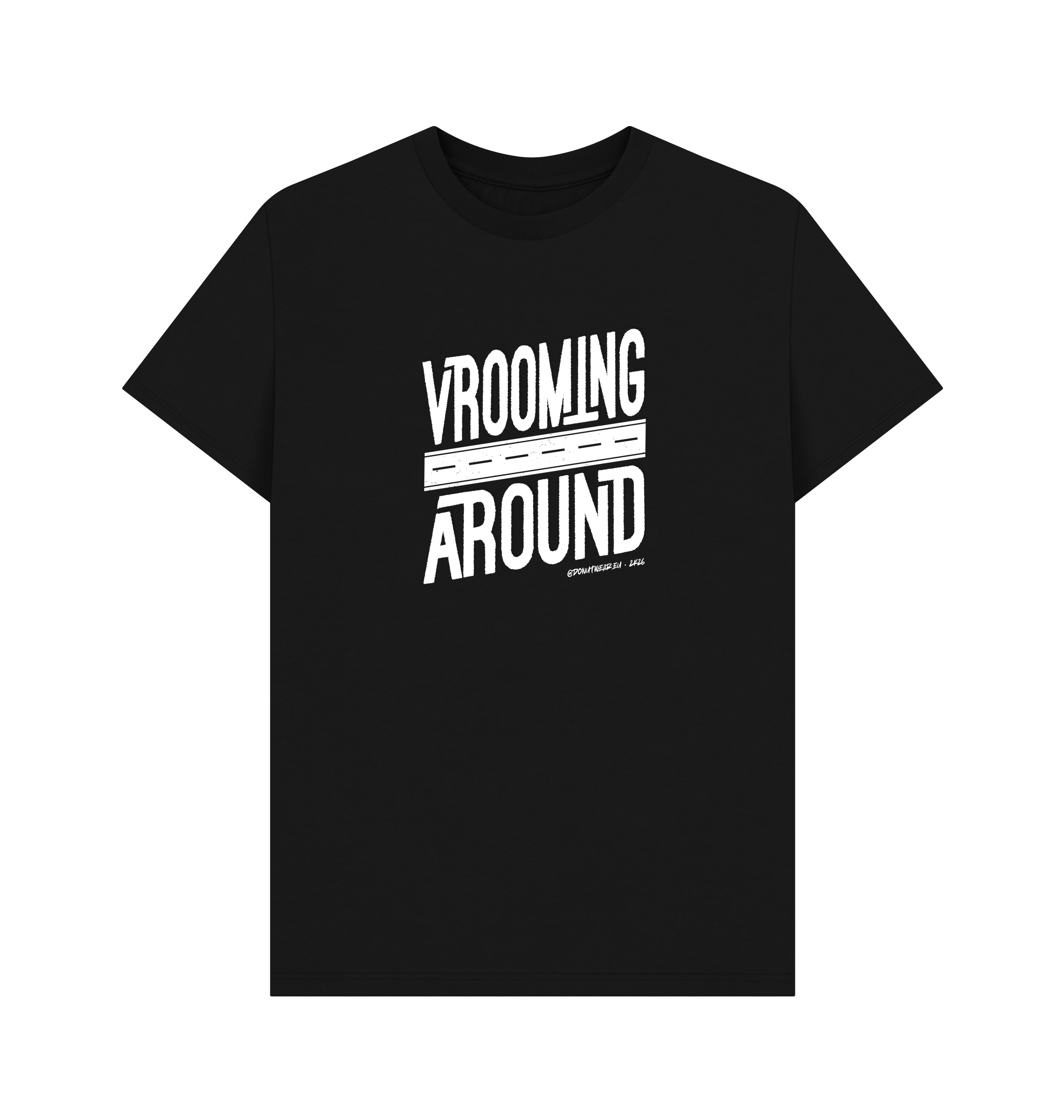 Black Printed T-shirt Front