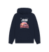 Navy Printed Hoody Front