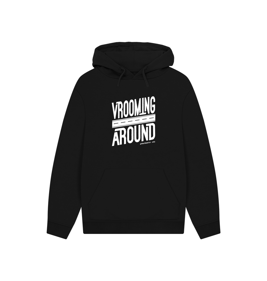 Black Printed Hoody Front