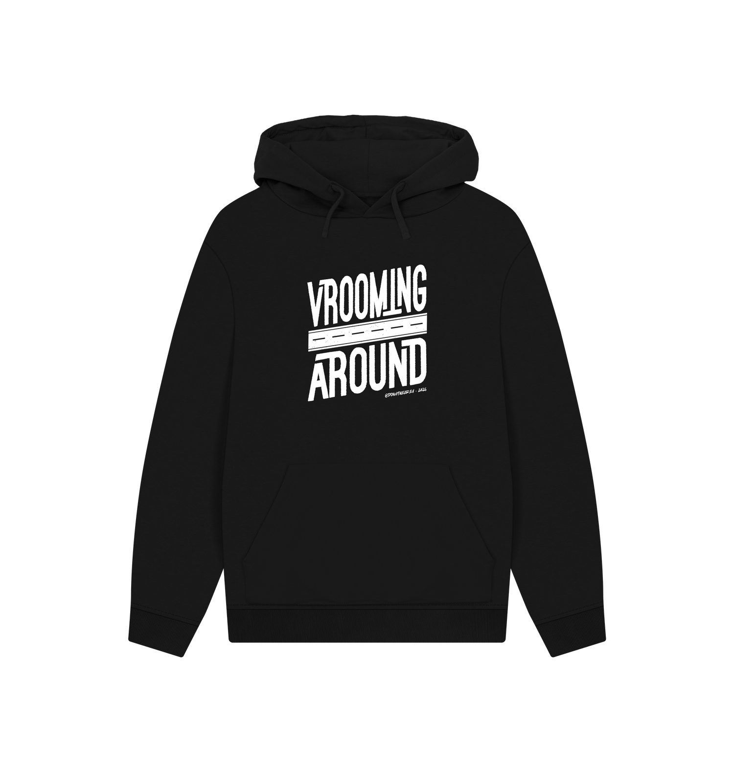 Black Printed Hoody Front